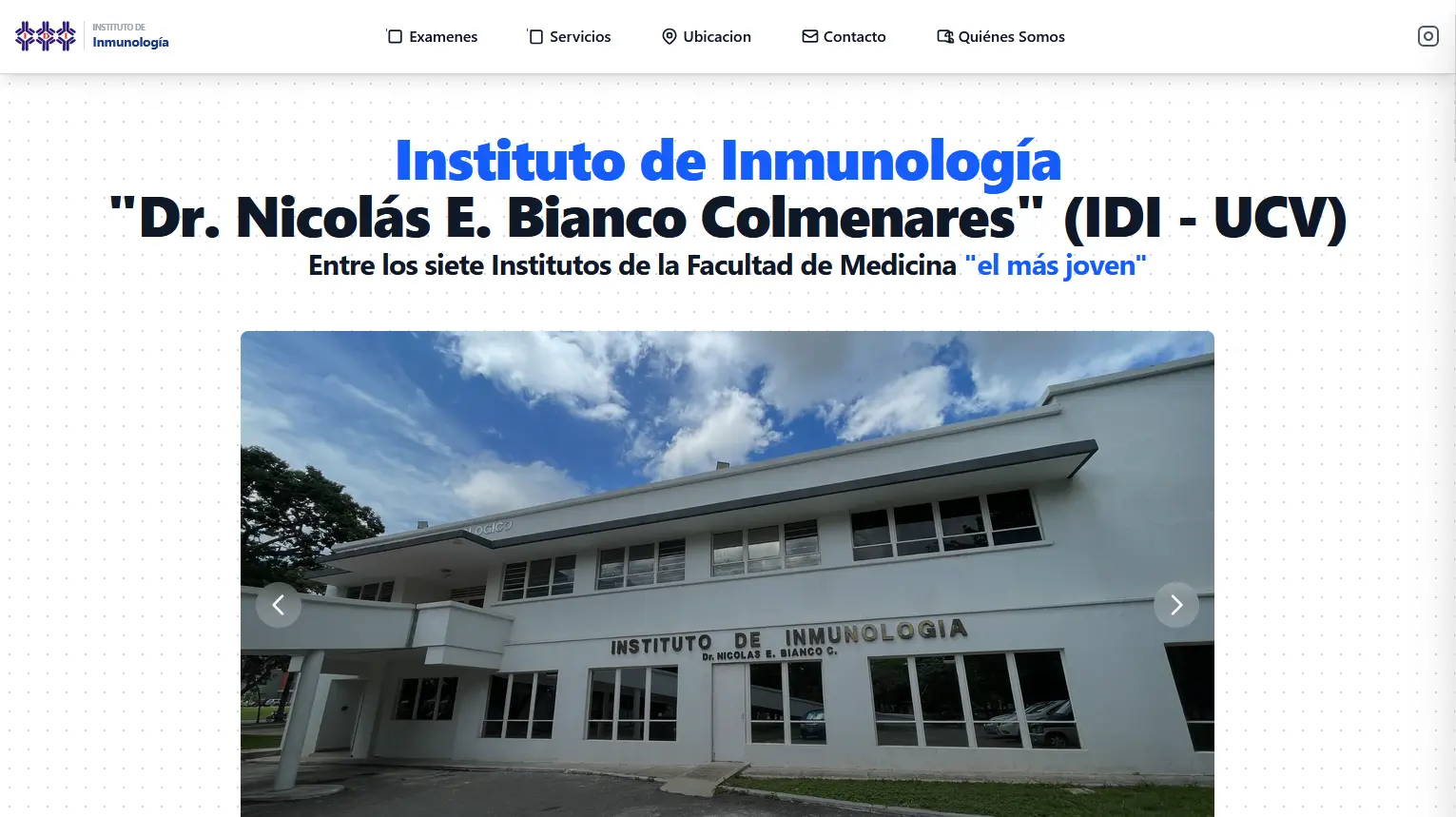 Portada del proyecto IDI Landing Page